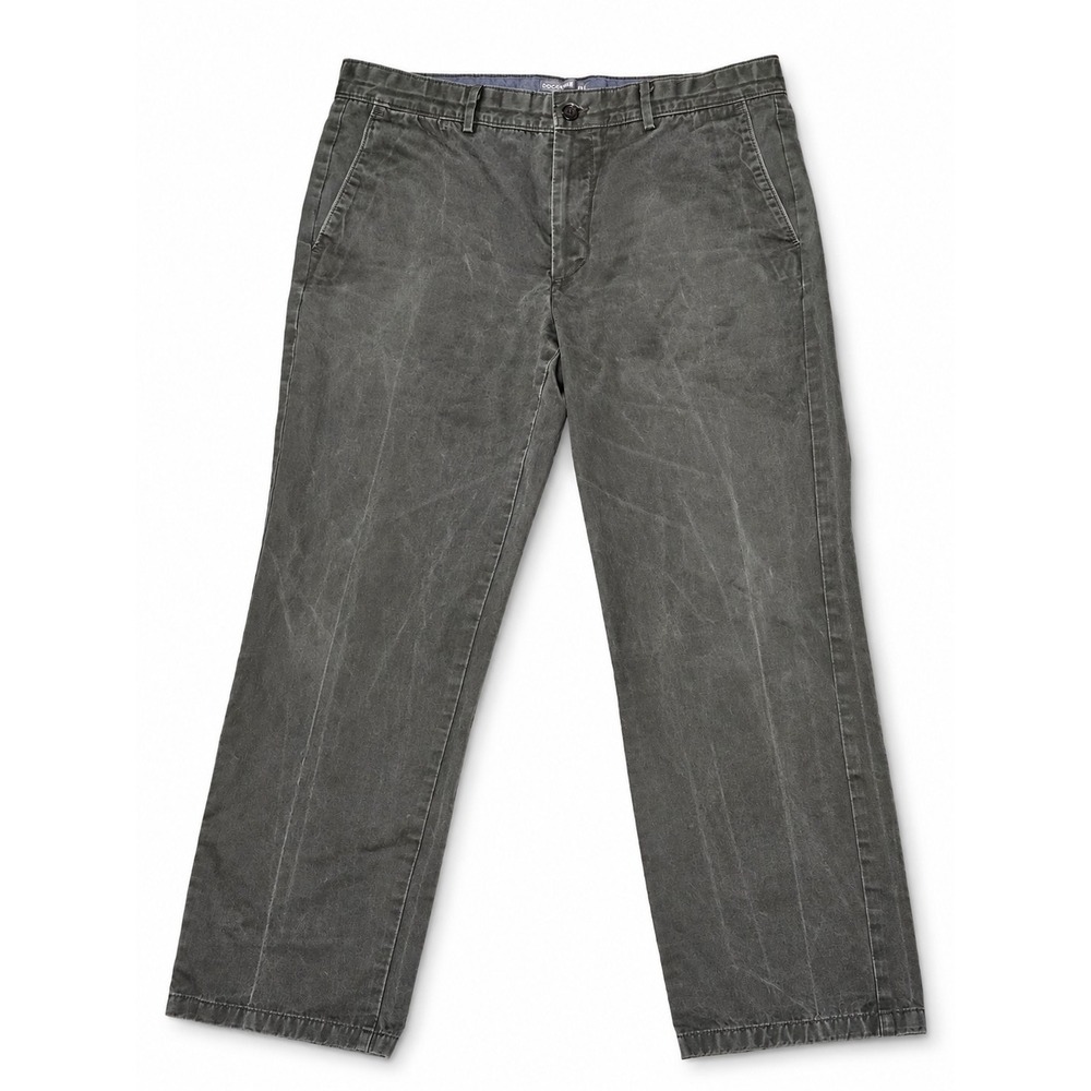 Dockers‎ D1 Slim Fit Chino Pants Mens 38x34 Olive Green Flat Front Khakis